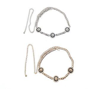 Women’s Metal Chain Belt with Concho Medallions NWOT